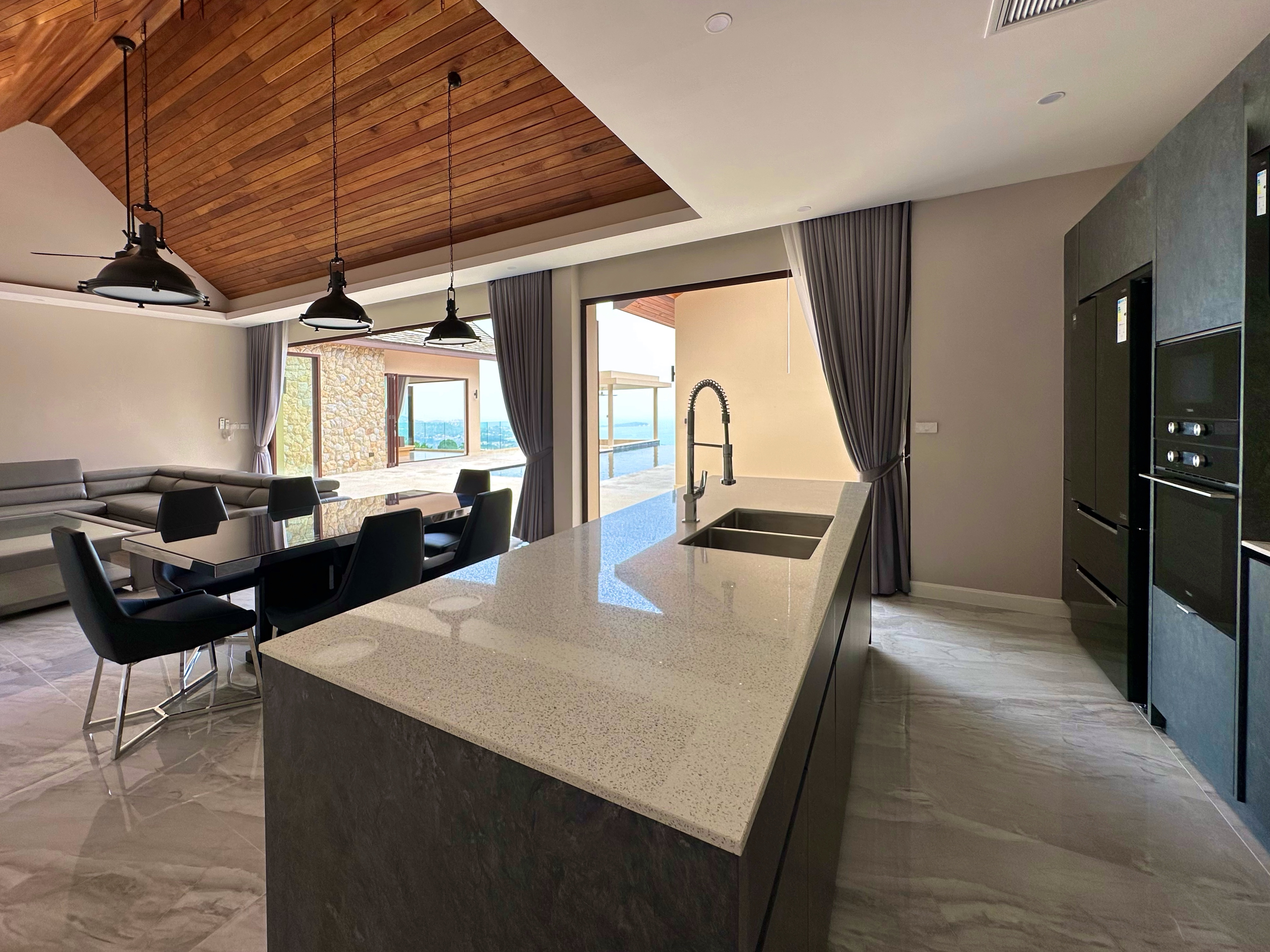 (SOLD) Villa Delapan - Traditional Tropical 3 Bedroom Seaview Pool Villa in Chaweng Noi For Sale