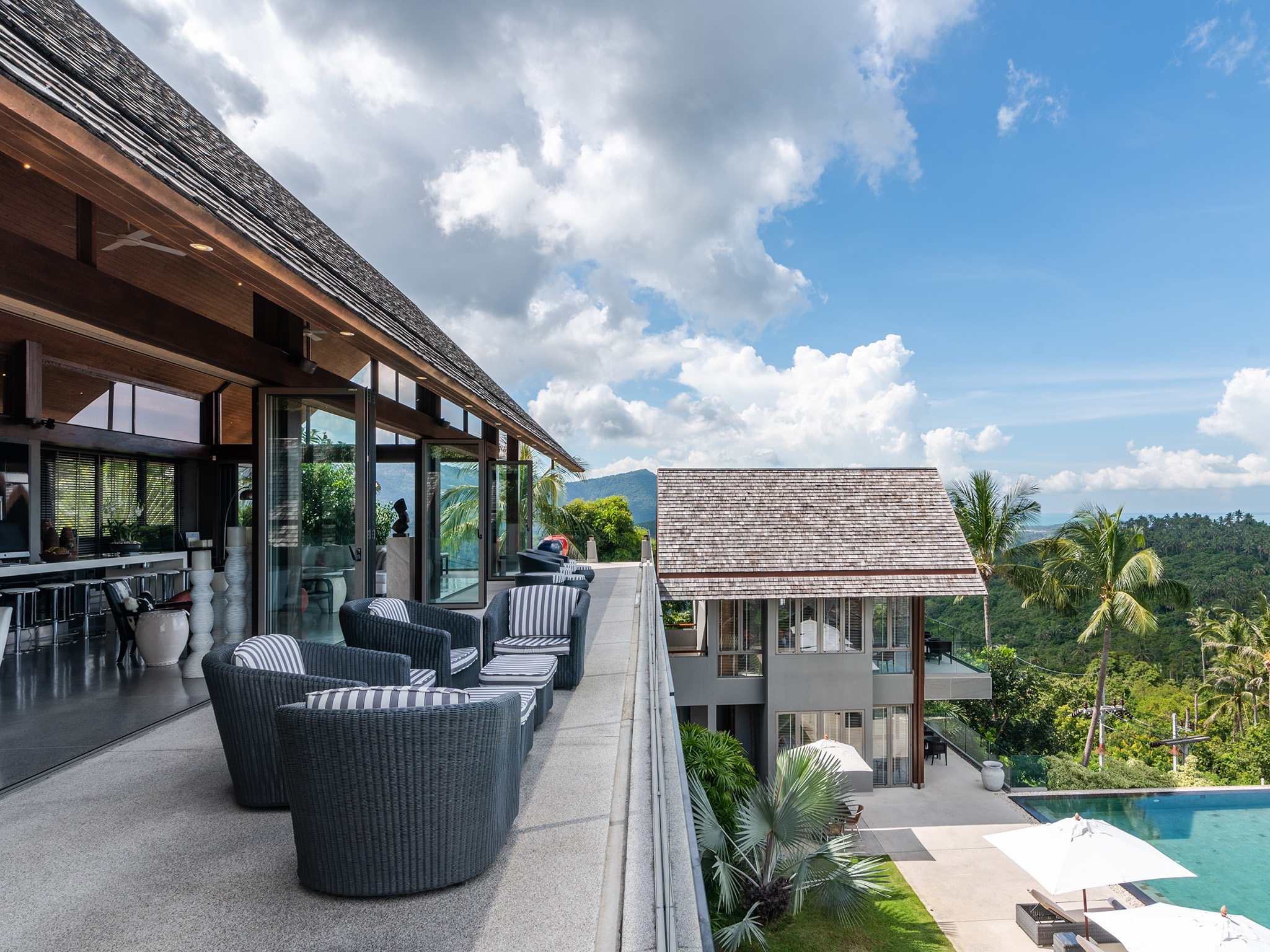 Villa Suralai - Modern Thai 6 Bedroom Seaview Pool Villa in Bophut for sale: Villa Suralai - Modern Thai 6 Bedroom Seaview Pool Villa in Bophut for sale