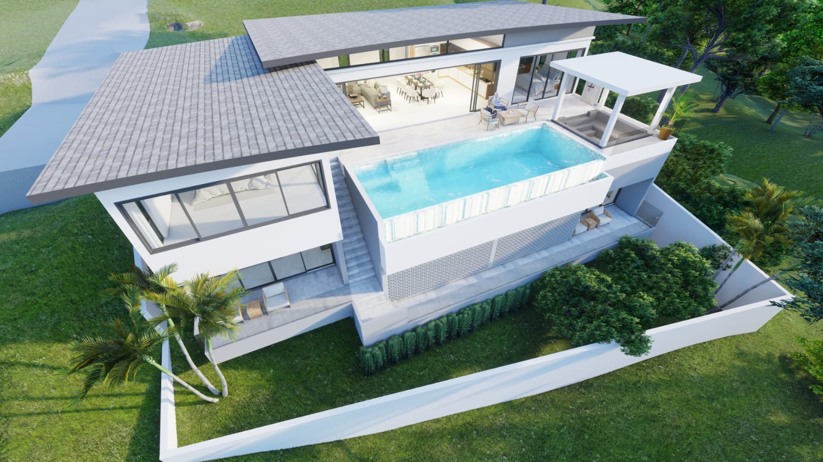 (SOLD) Bespoke 4 Bedroom Seaview Villa in Chaweng Noi for sale