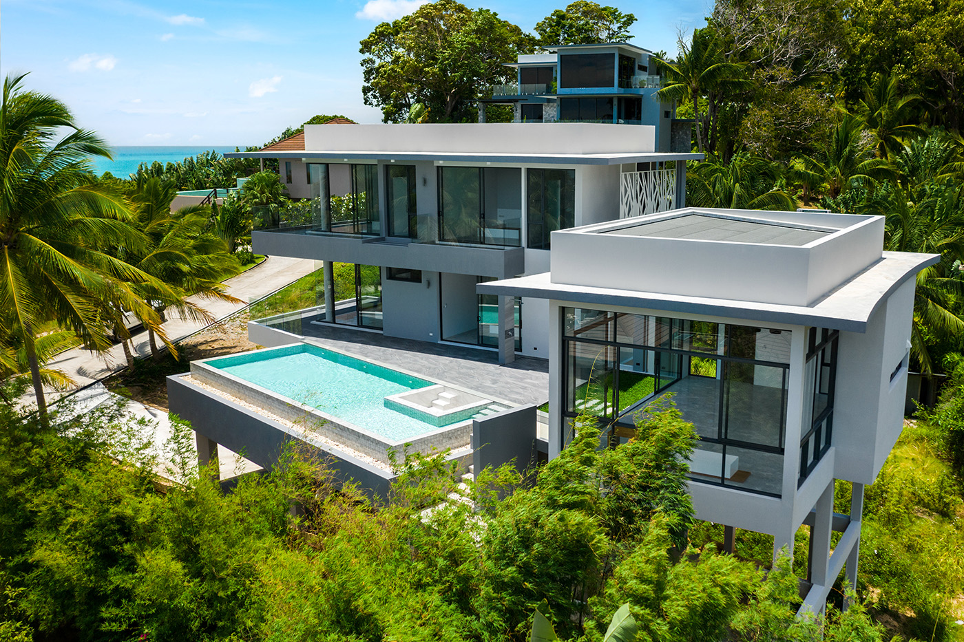 Spanking-New 4 Bedroom Seaview Pool Villa in Bang Por for sale