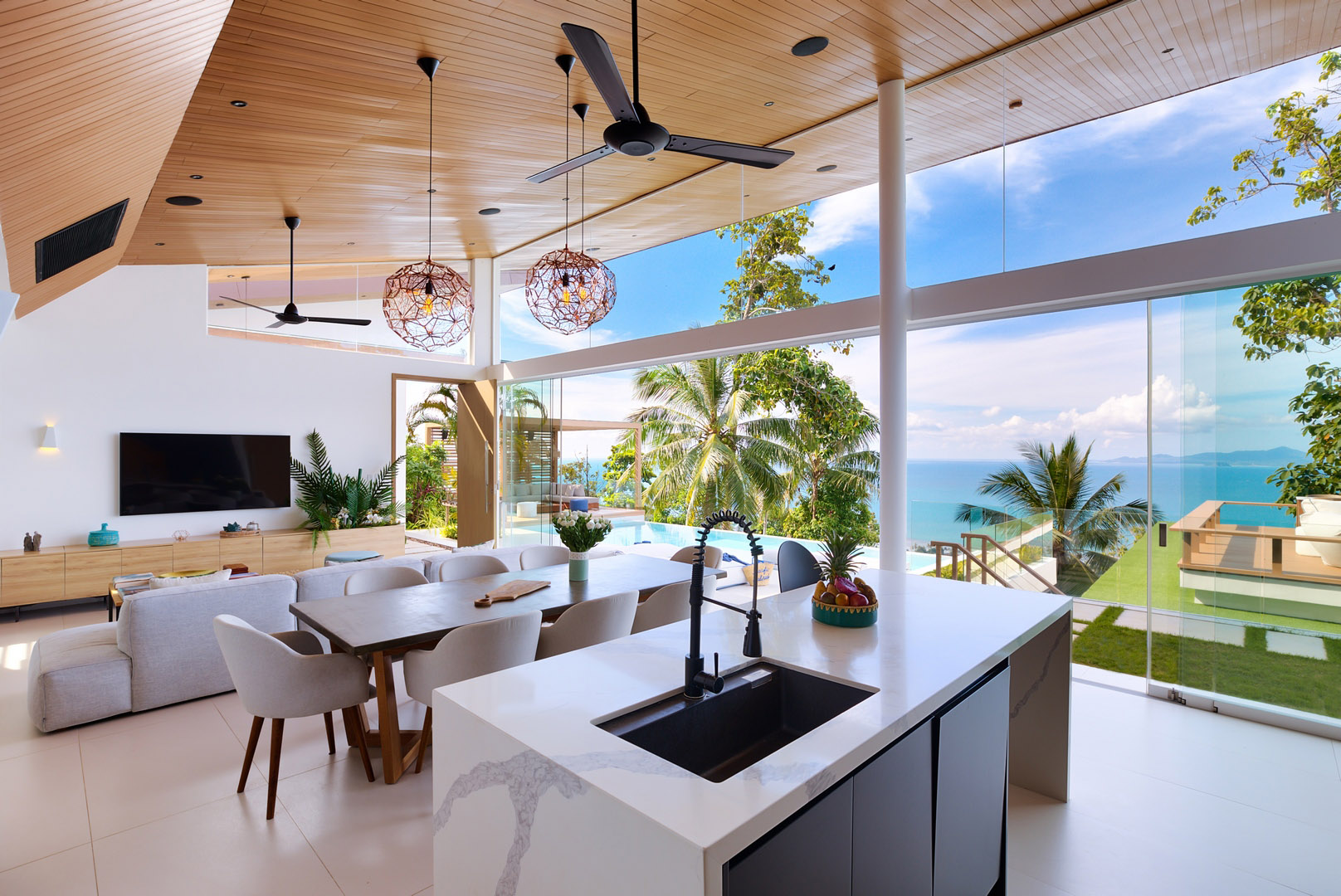 (SOLD) Pacific Palisade - Contemporary Tropical 4 Bedroom Seaview Pool Villas in Bang Por 