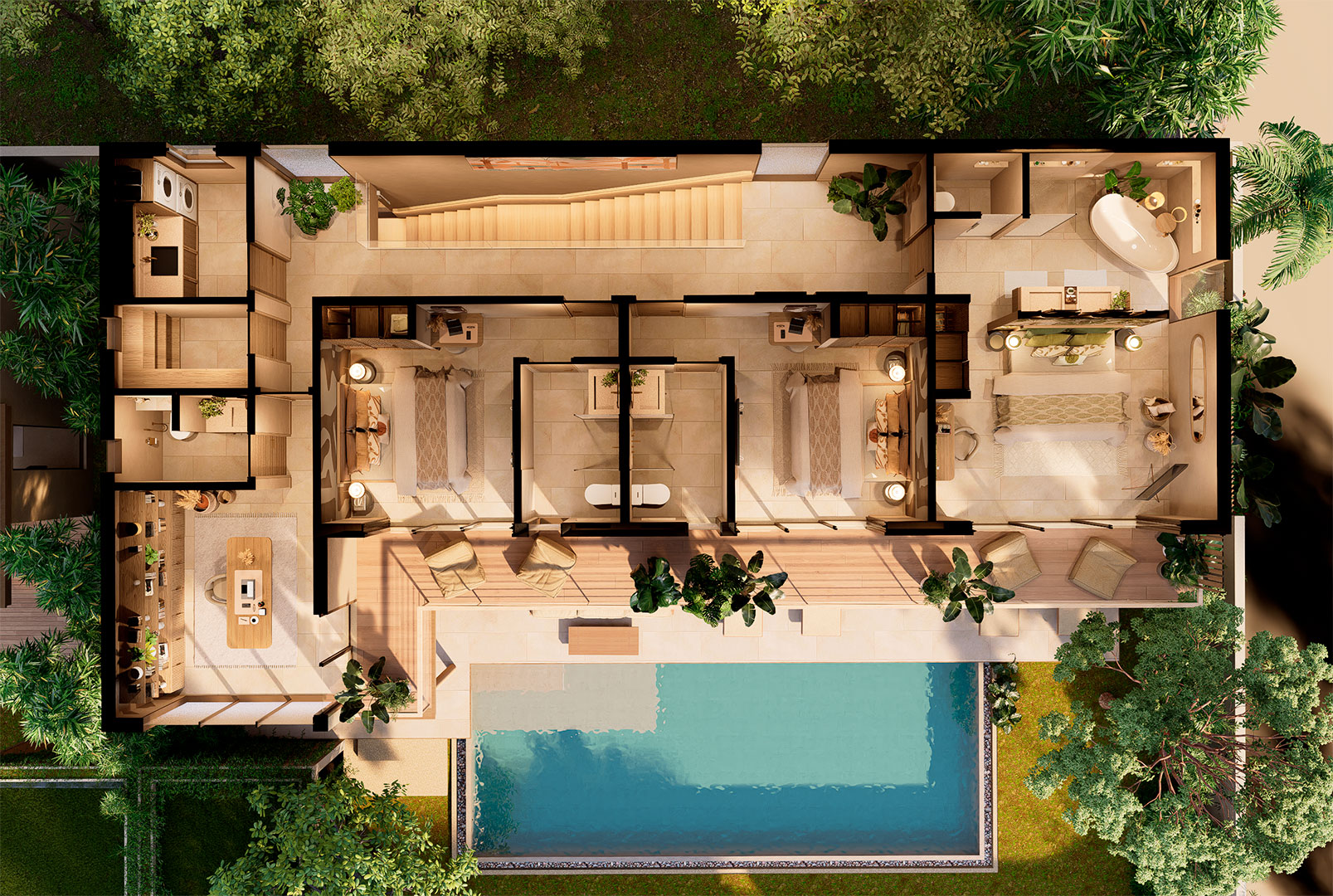 Pacific Noma – Beachside 4 to 5 Bedroom Garden Pool Villa in Maenam: Pacific Noma – Beachside 4 to 5 Bedroom Garden Pool Villa in Maenam