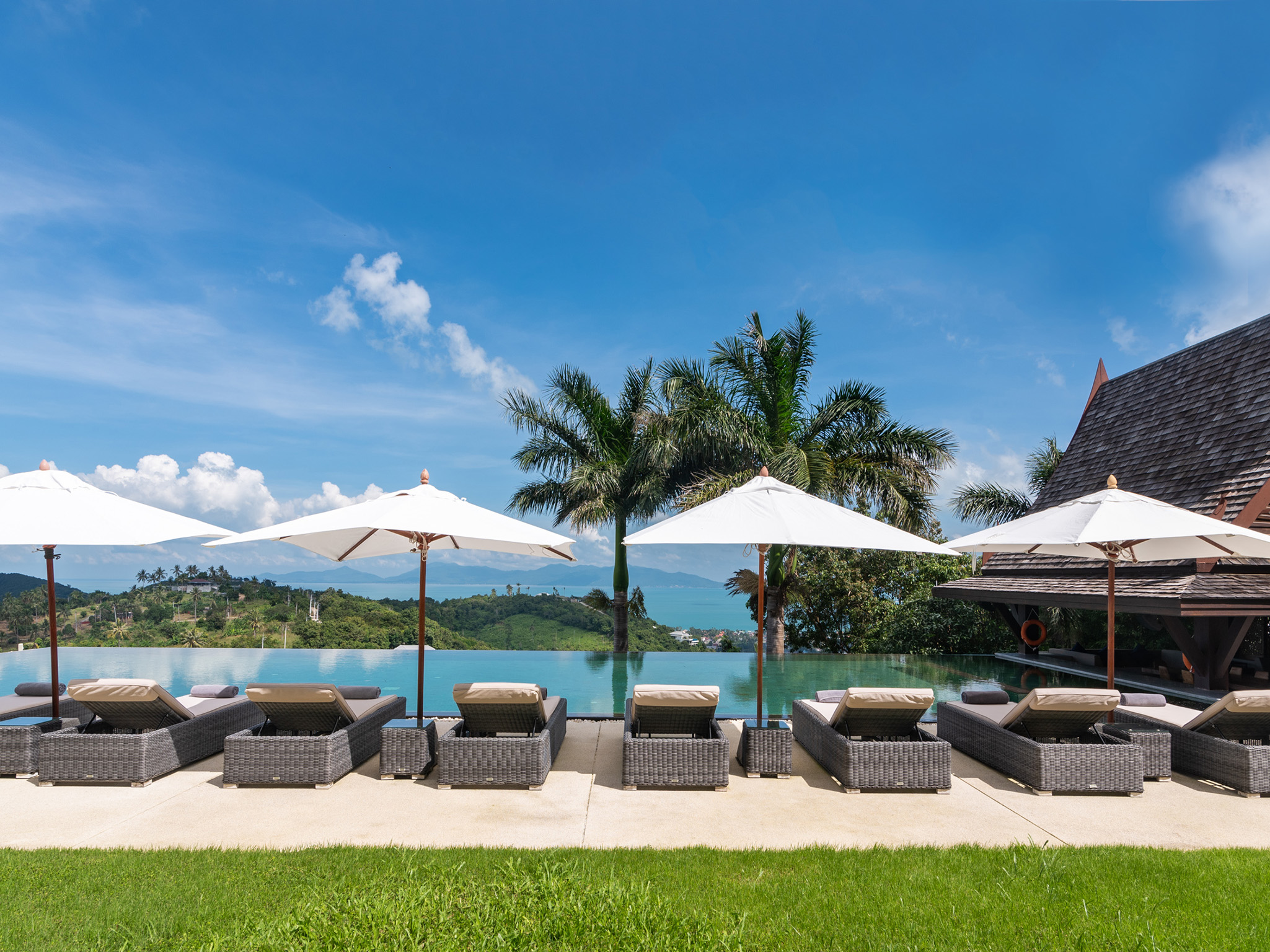 Villa Suralai - Modern Thai 6 Bedroom Seaview Pool Villa in Bophut for sale: Villa Suralai - Modern Thai 6 Bedroom Seaview Pool Villa in Bophut for sale