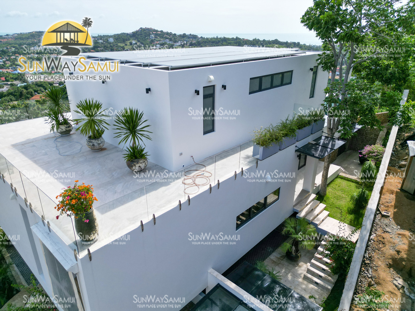 Modern 4 Bedroom Seaview Pool Villa in Plai Laem for sale