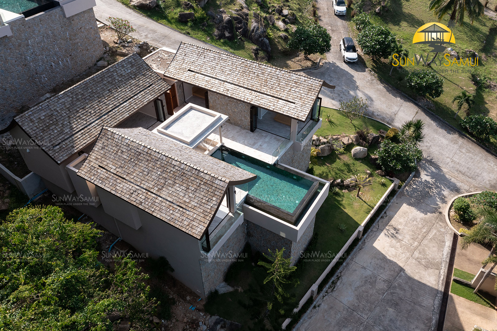 (SOLD) Villa Tujuh - Traditional Tropical 3 Bedroom Seaview Pool Villa in Chaweng Noi For Sale