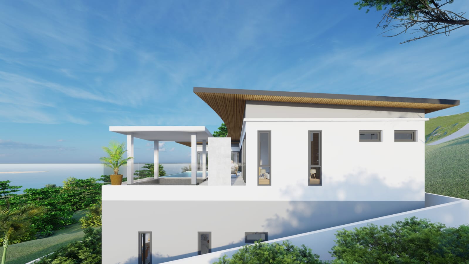 (SOLD) Bespoke 4 Bedroom Seaview Villa in Chaweng Noi for sale