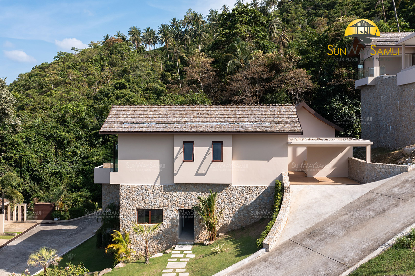 (SOLD) Villa Tujuh - Traditional Tropical 3 Bedroom Seaview Pool Villa in Chaweng Noi For Sale