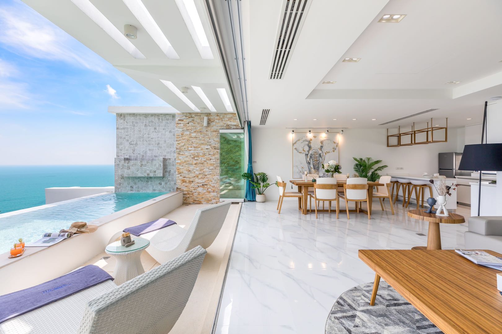 The Wave 2 - Modern 3 Bedroom Semi-Detached Seaview Pool Villa in Chaweng Noi for sale