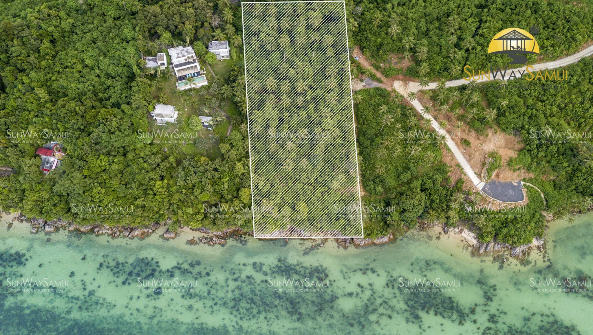 4.3 Rai Beachfront land for sale in Taling Ngam: 4.3 Rai Beachfront land for sale 