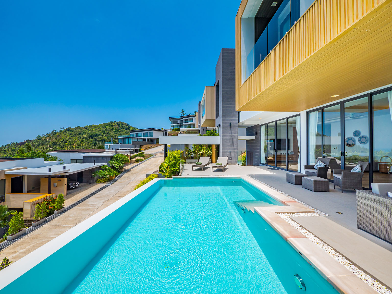 (PRICE REDUCED!) Verano Residence - Contemporary 3+1 Bedroom Seaview Pool Villa in Chaweng Noi for Sale