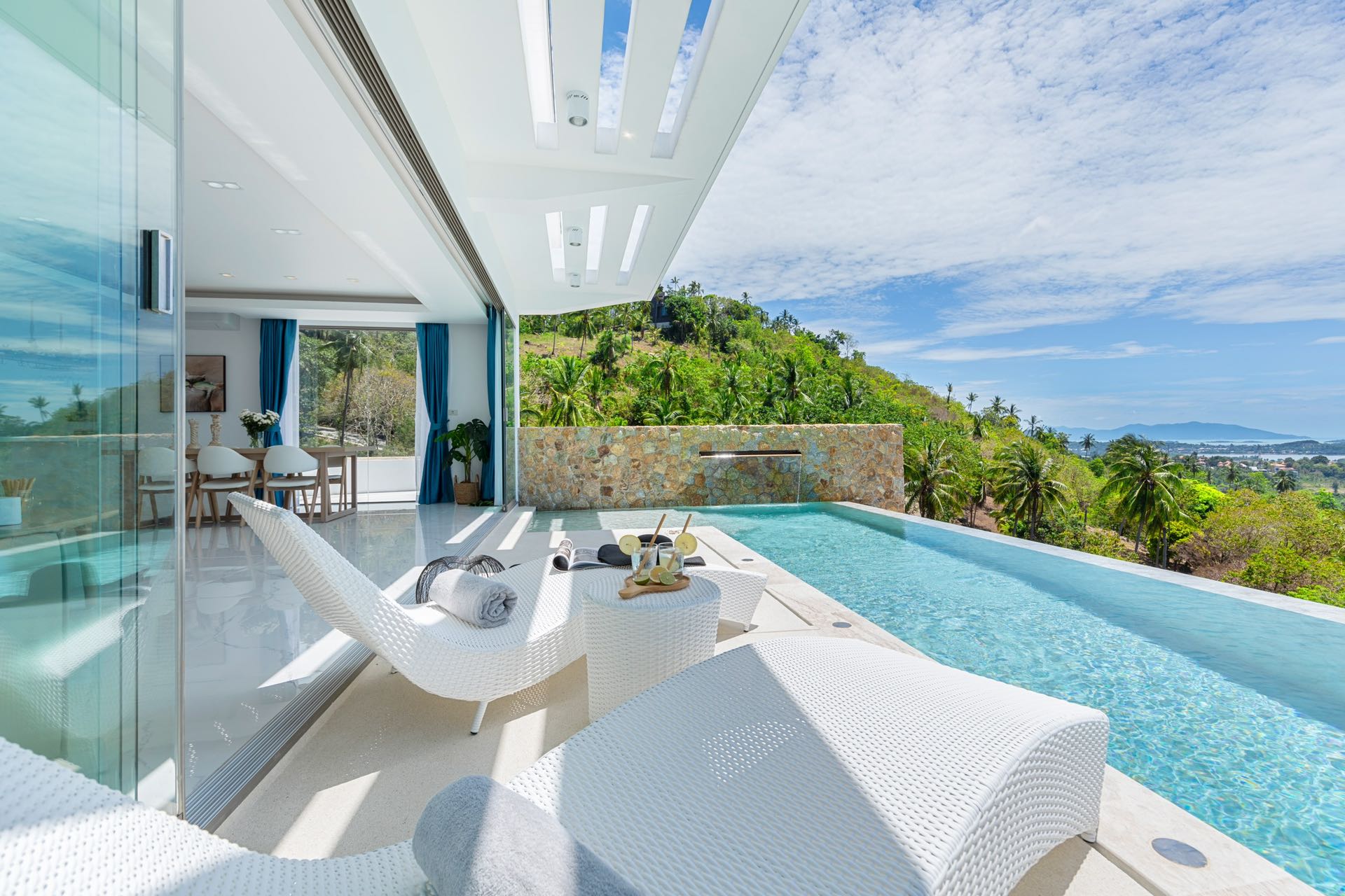 (SOLD) Urbane 3 Bedroom Semi-detached Seaview Pool Villa in Chaweng Noi for sale