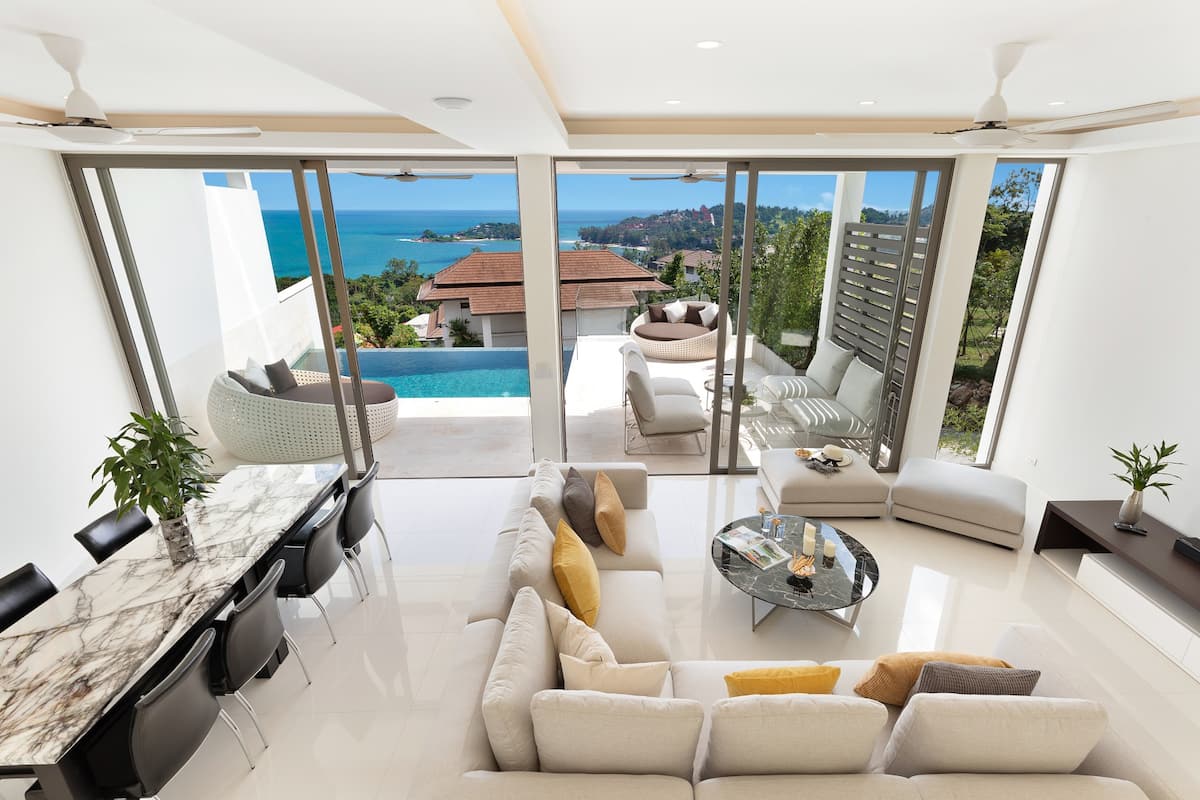 Trendy 4 Bedroom Seaview Pool Villa in Choeng Mon for sale