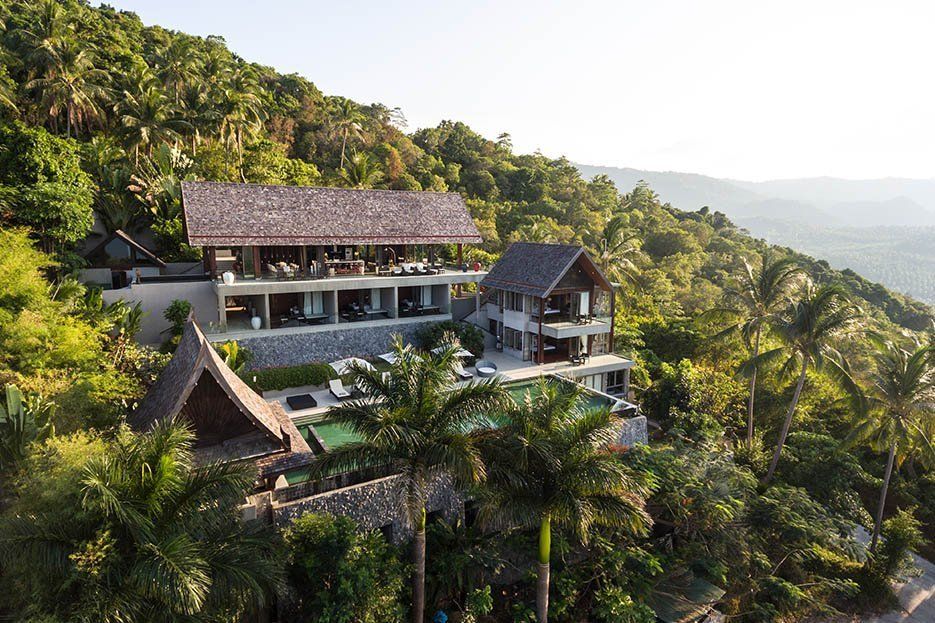 Suralai Villa - Modern Thai 6 Bedroom Seaview Pool Villa in Bophut for sale