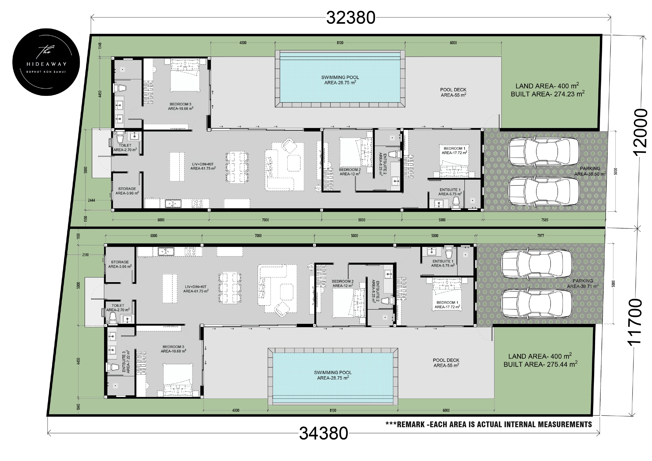 The Hideaway Phase 2 - Premium 3 Bedroom Garden Pool Villa in Bophut for sale 