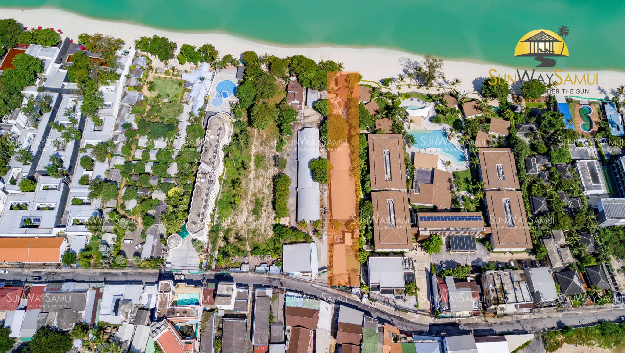 Beach front land for sale in the middle of Chaweng beach 