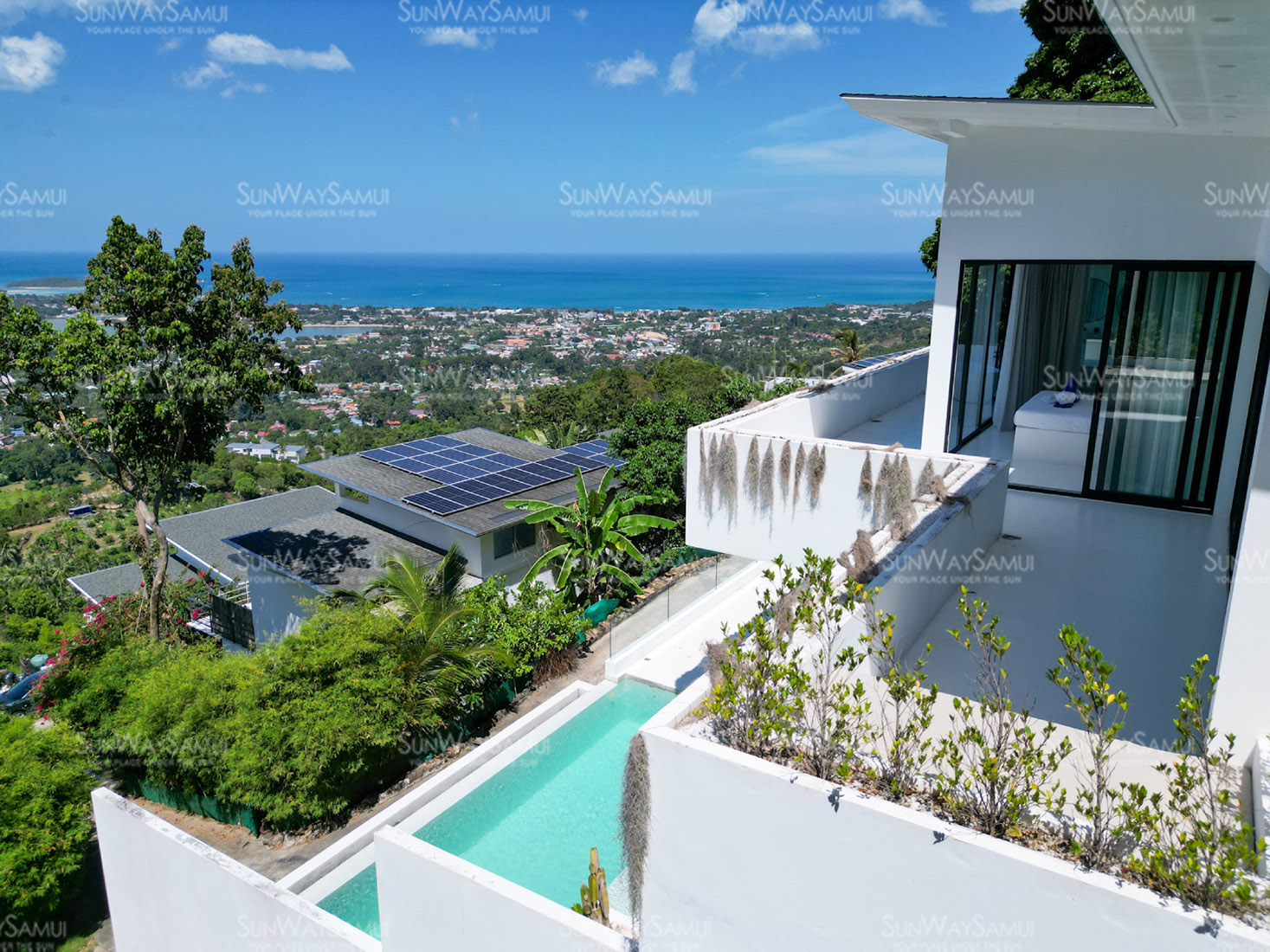 (PRICE REDUCED!) Villa Cocohill - Minimalist 3 Bedroom Seaview Pool Villa in Chaweng for sale