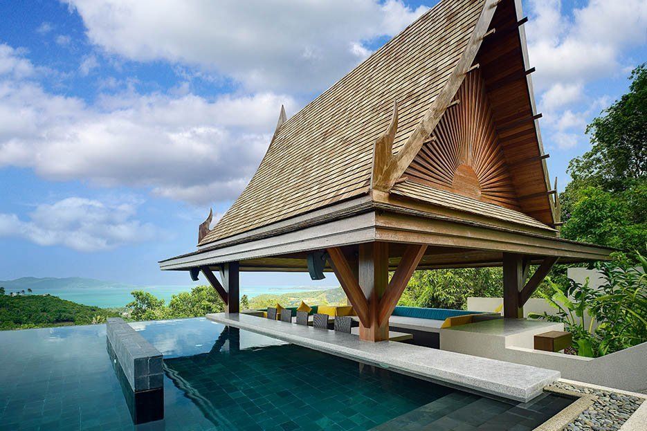Suralai Villa - Modern Thai 6 Bedroom Seaview Pool Villa in Bophut for sale