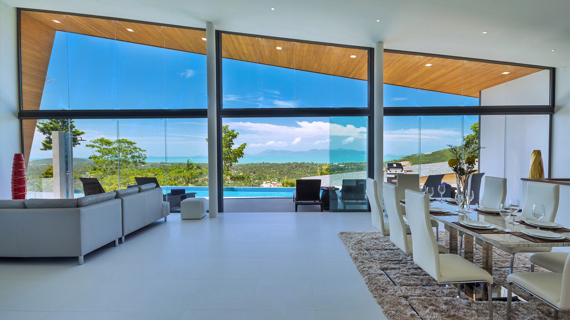 Supreme 4+1 Bedroom Seaview Pool Villa in Maenam for Sale