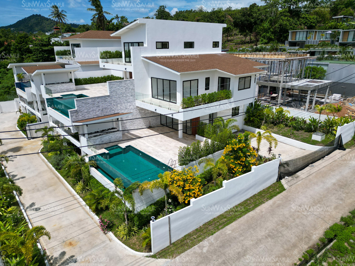 Villa Gabriela – Duplex Beachside Pool Villa with Partial Sea View in Choengmon for Sale