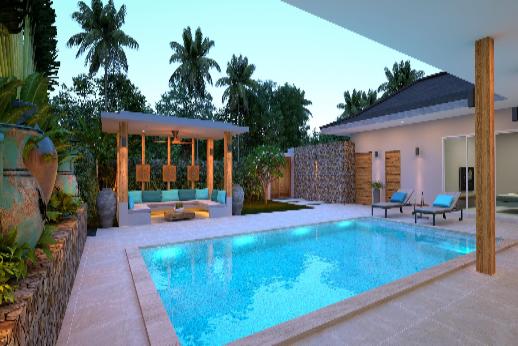 Villas "Sunee Garden Villas in Lamai for sale" 4 bedrooms, garden, private pool, district Lamai, sale for 4 390 000 baht