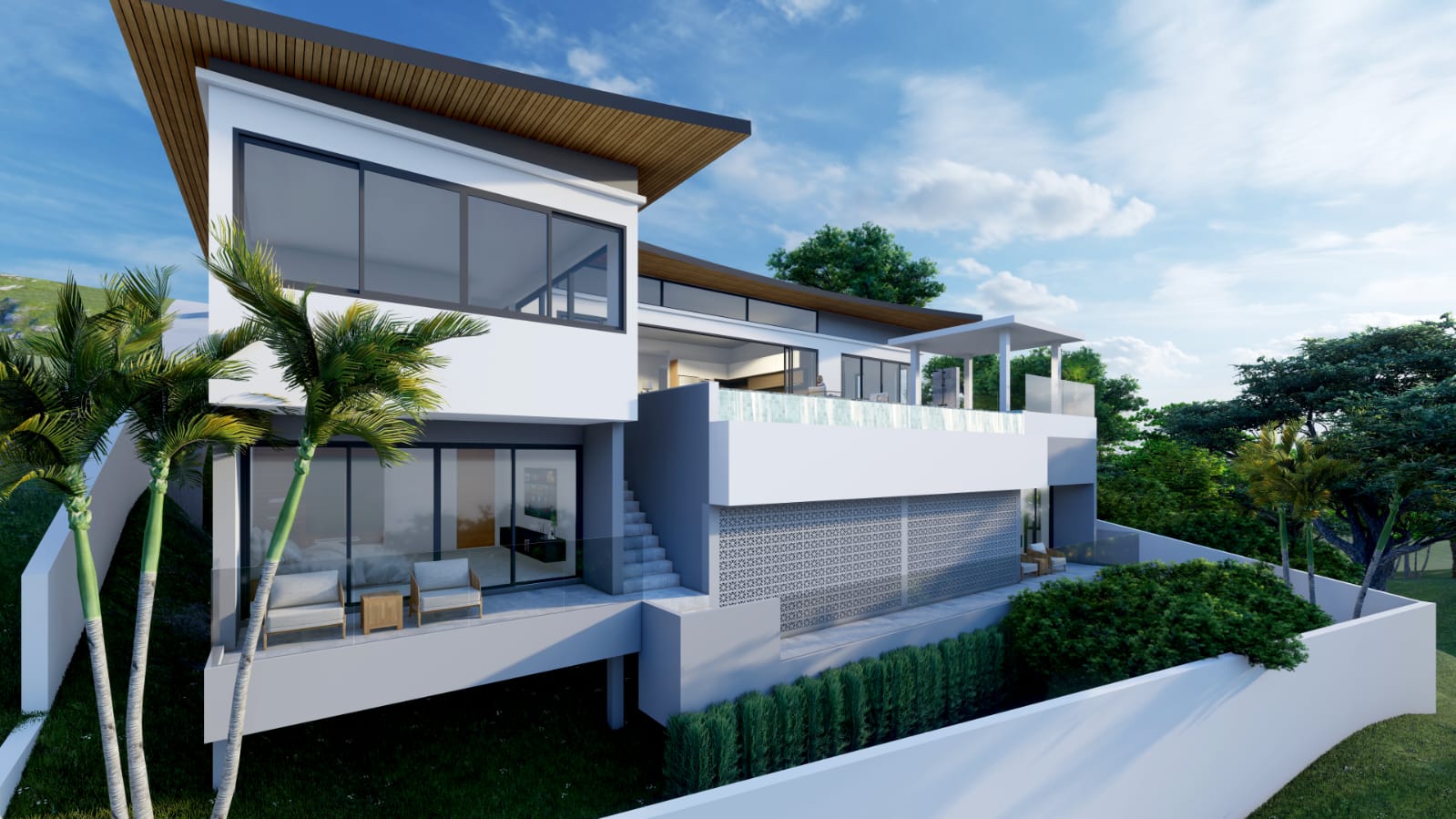 (SOLD) Bespoke 4 Bedroom Seaview Villa in Chaweng Noi for sale