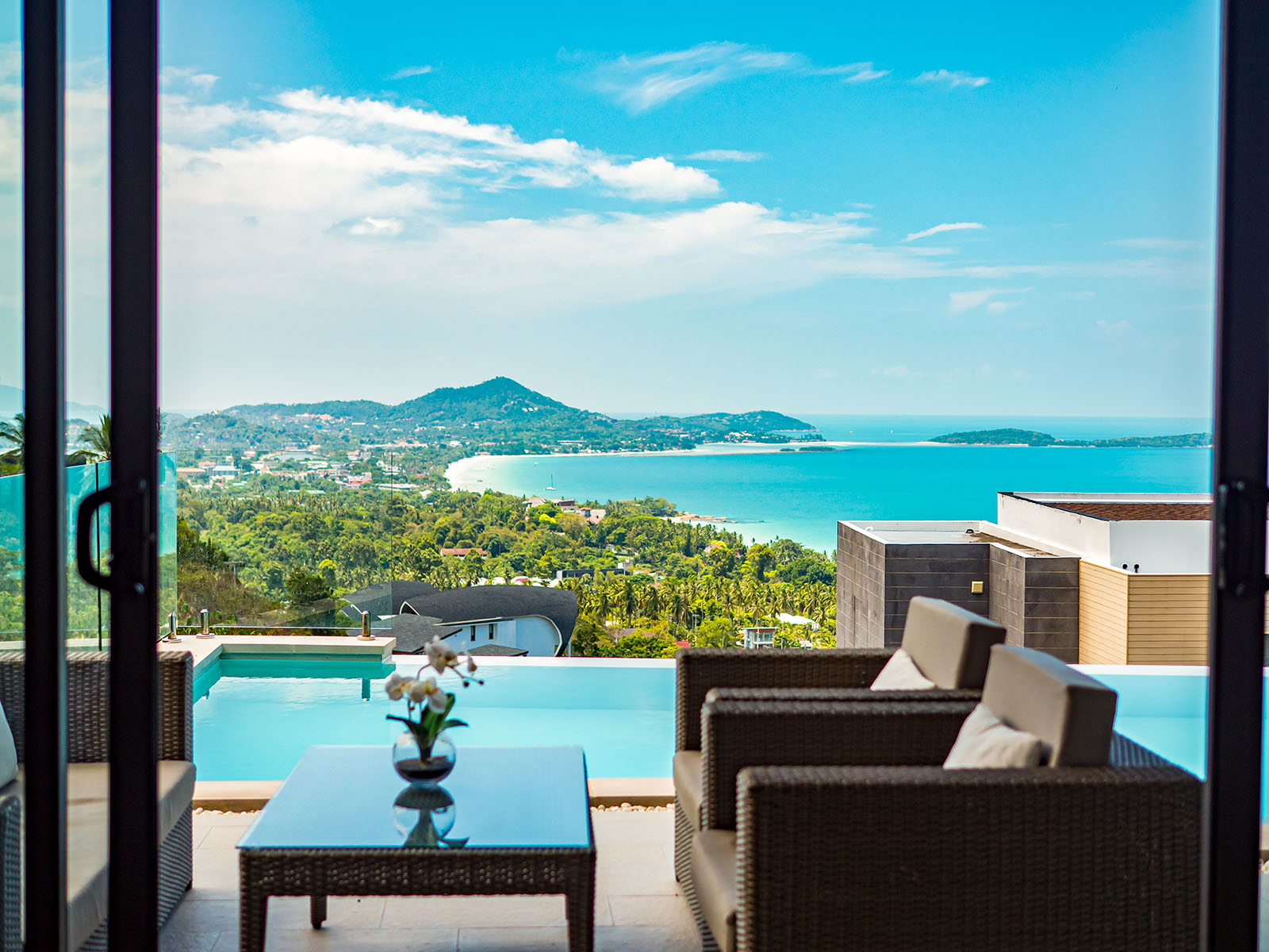 (PRICE REDUCED!) Verano Residence - Contemporary 3+1 Bedroom Seaview Pool Villa in Chaweng Noi for Sale