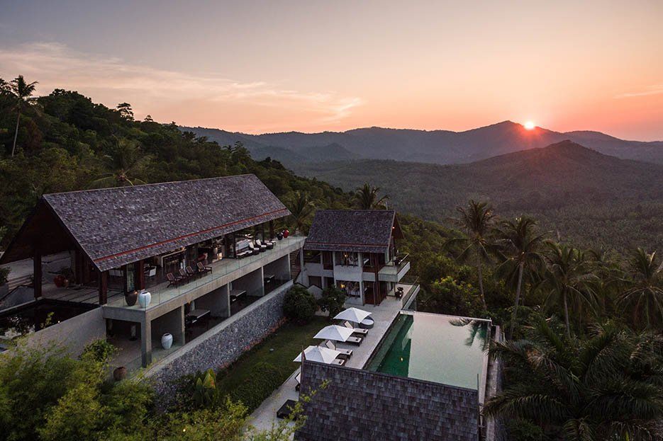 Suralai Villa - Modern Thai 6 Bedroom Seaview Pool Villa in Bophut for sale