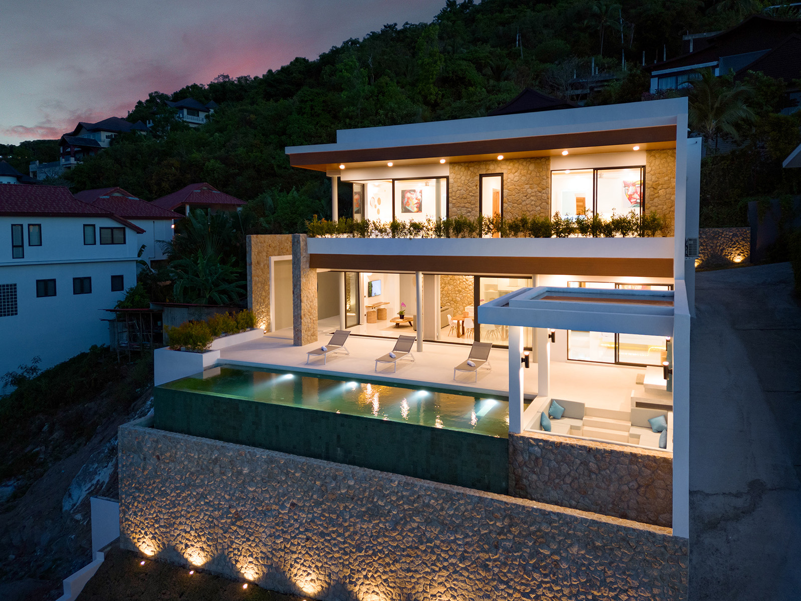 (SOLD) Enchanting 3 Bedroom Seaview Pool Villa in Bophut for sale