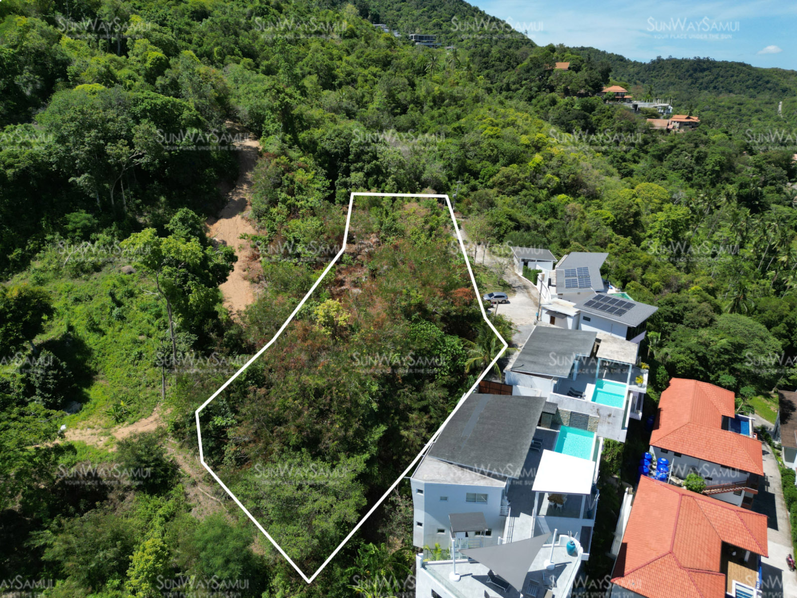 Hilltop 2.5 Rai Land with 115m Panoramic Sea Frontage in Chaweng for sale: Hilltop 2.5 Rai Land with 115m Panoramic Sea Frontage in Chaweng for sale