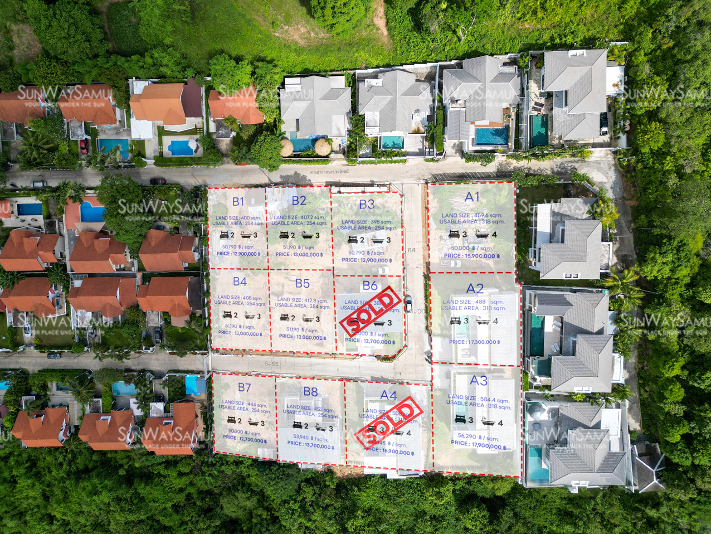 Samui Hillside Village – 3+1 Bedroom Mountain-view Pool Villa in Bophut for sale 