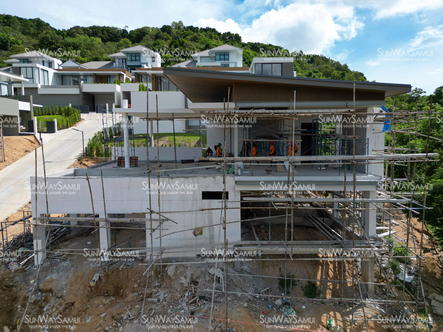 Samui Hillside Village – 3 Bedroom Mountain-view Pool Villa in Bophut for sale 