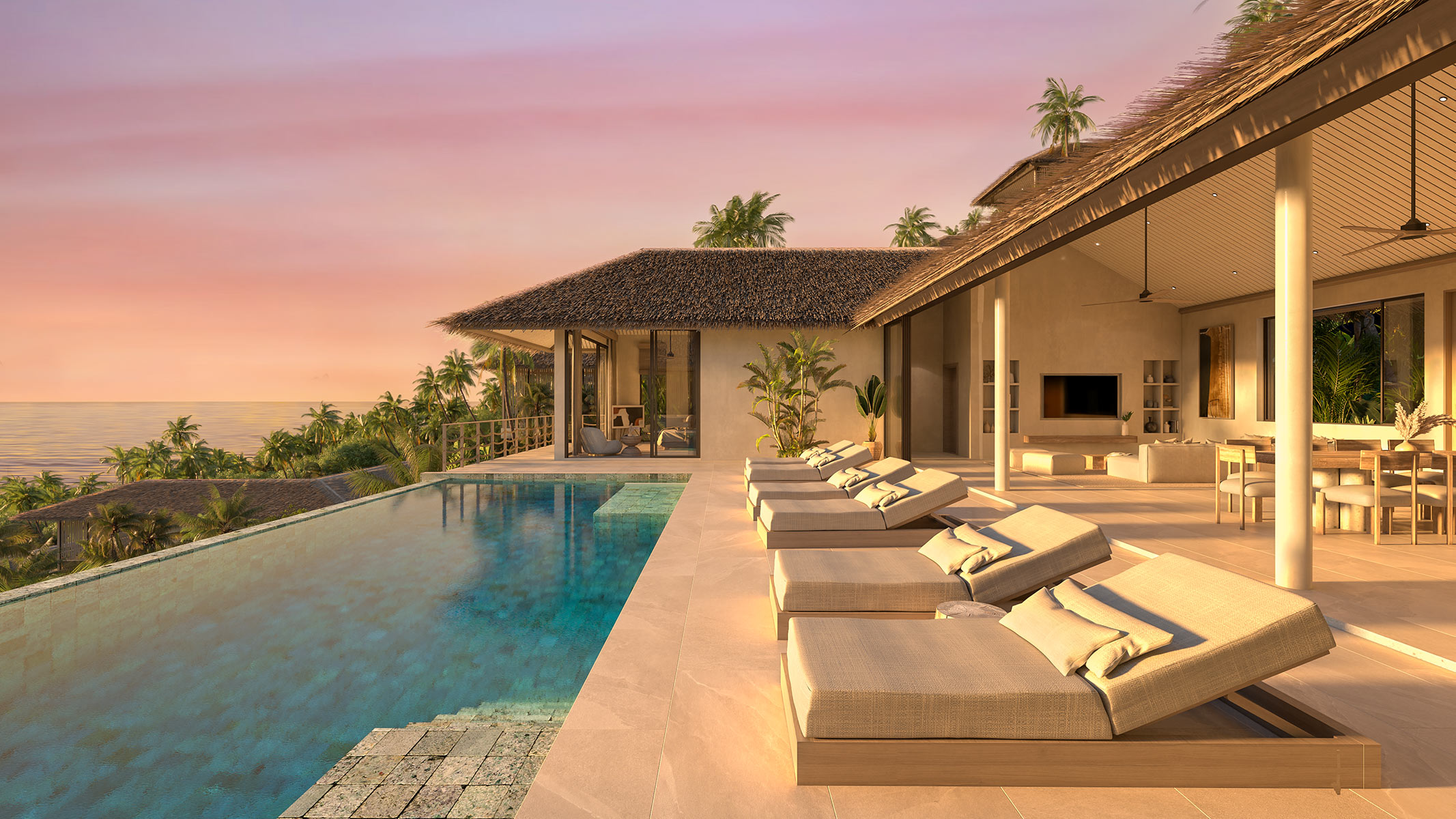 (SOLD) Pacific Sunset – Villa Komodo 5/8 Bedroom Seaview Pool Villa in Bang Makham for sale