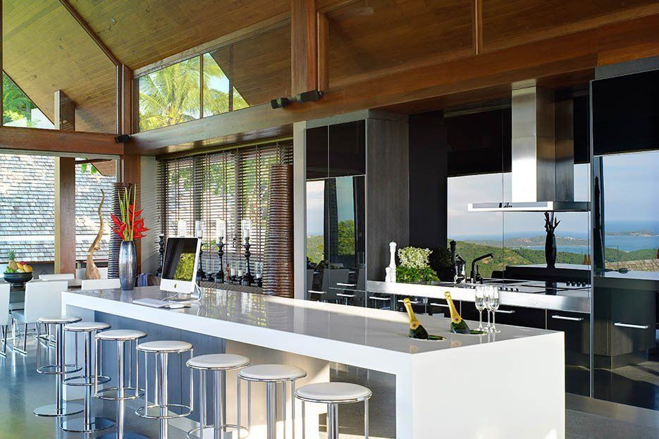 Suralai Villa - Modern Thai 6 Bedroom Seaview Pool Villa in Bophut for sale
