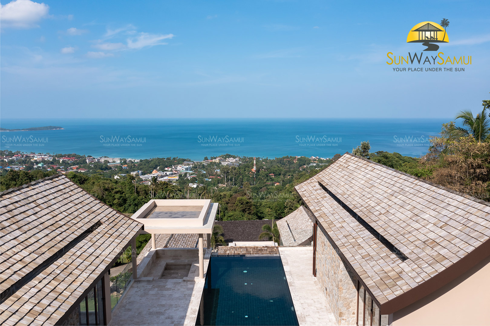 (SOLD) Villa Delapan - Traditional Tropical 3 Bedroom Seaview Pool Villa in Chaweng Noi For Sale