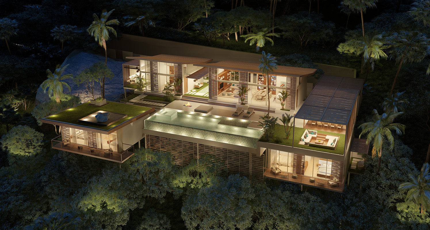 (SOLD) Pacific Palisade - Contemporary Tropical 5 Bedroom Seaview Pool Villas in Bang Por 