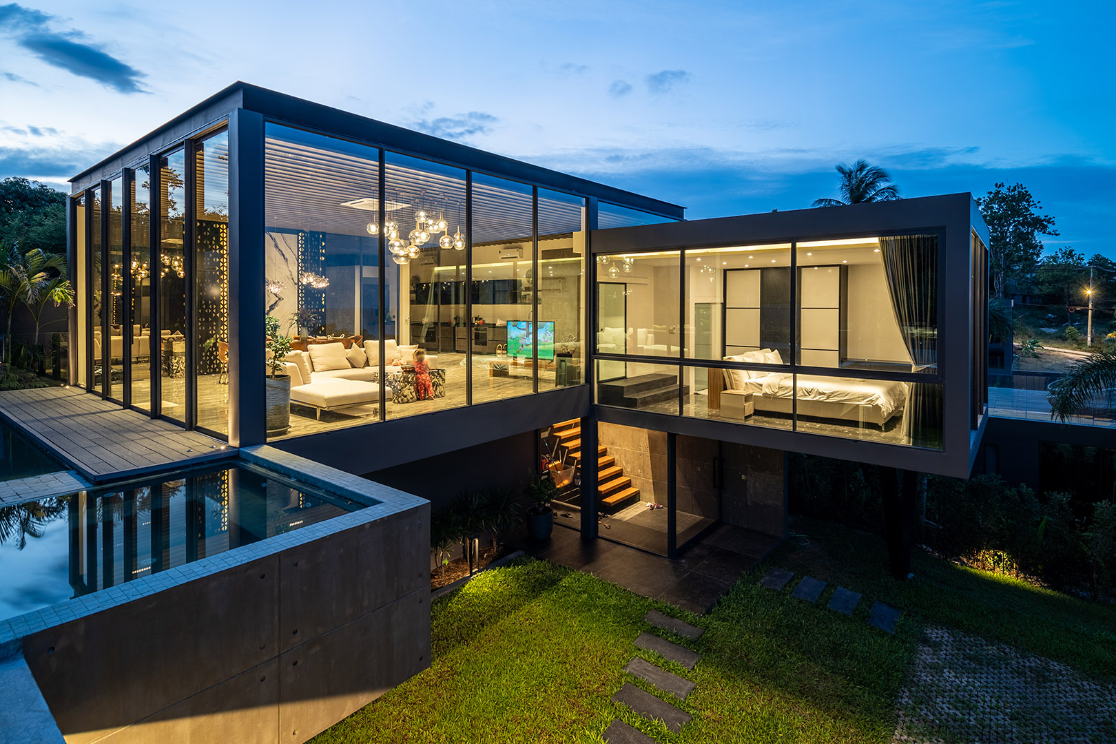 Edgy 3 Bedroom Seaview Pool Villa in Choeng mon for sale: Edgy 3 Bedroom Seaview Pool Villa in Choeng mon for sale