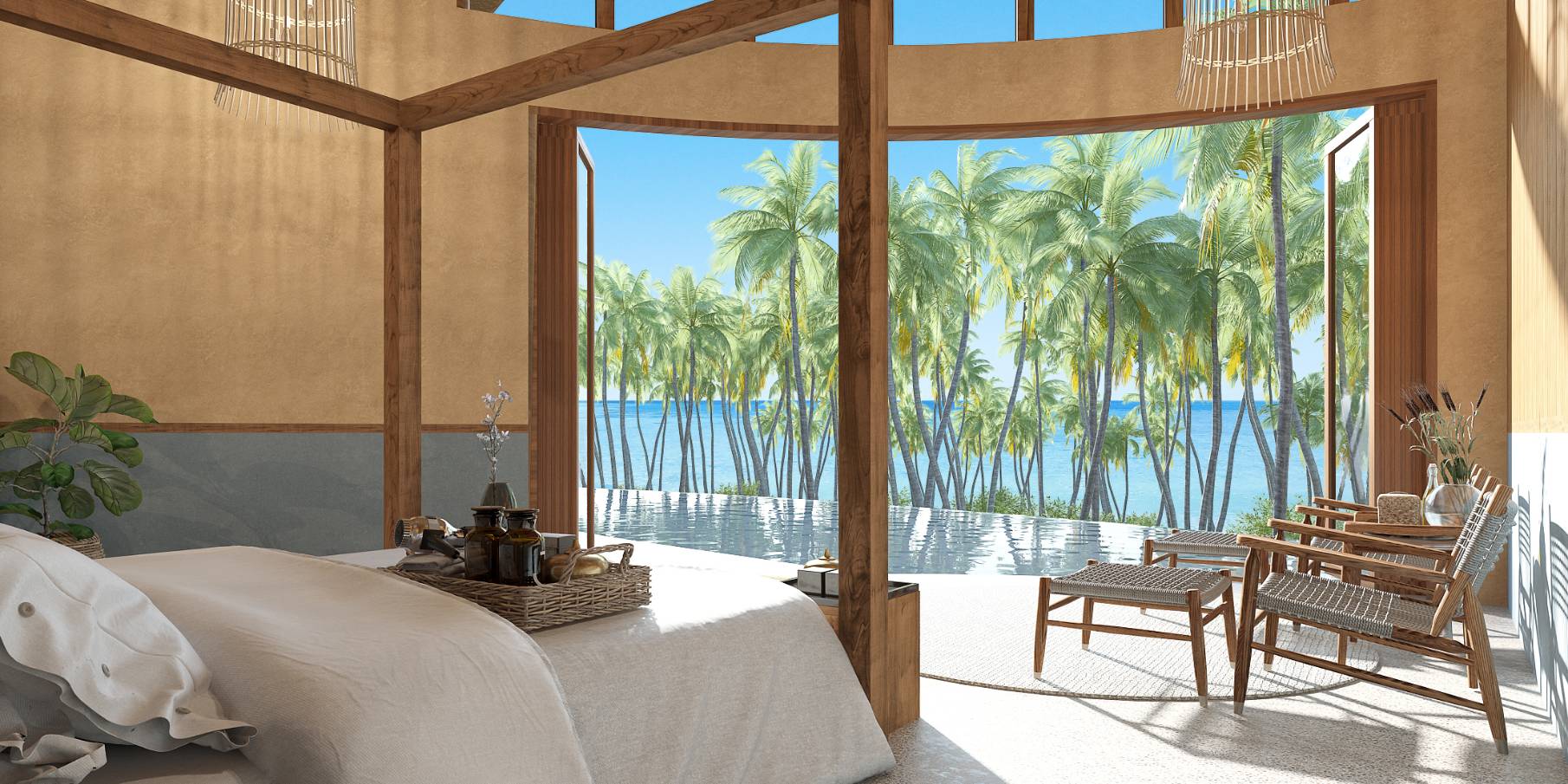 Kunkhao Tara Villas – Ecological 4 Bedroom Seaview Pool Villa in Bang Makham for sale