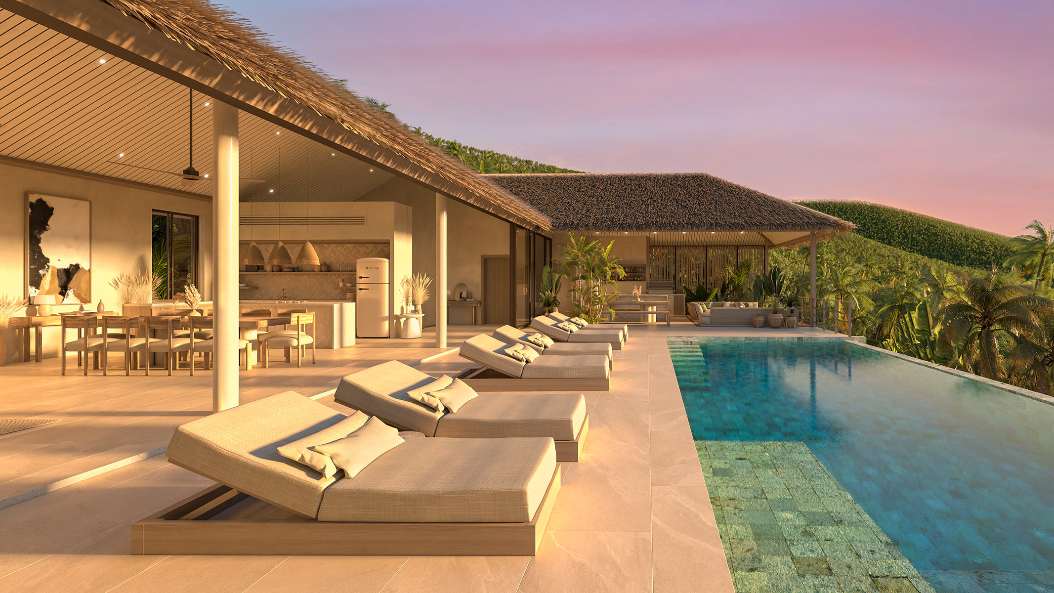 (SOLD) Pacific Sunset – Villa Komodo 5/8 Bedroom Seaview Pool Villa in Bang Makham for sale