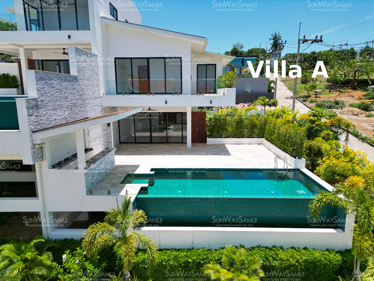 Villa Gabriela – Duplex Beachside Pool Villa with Partial Sea View in Choengmon for Sale