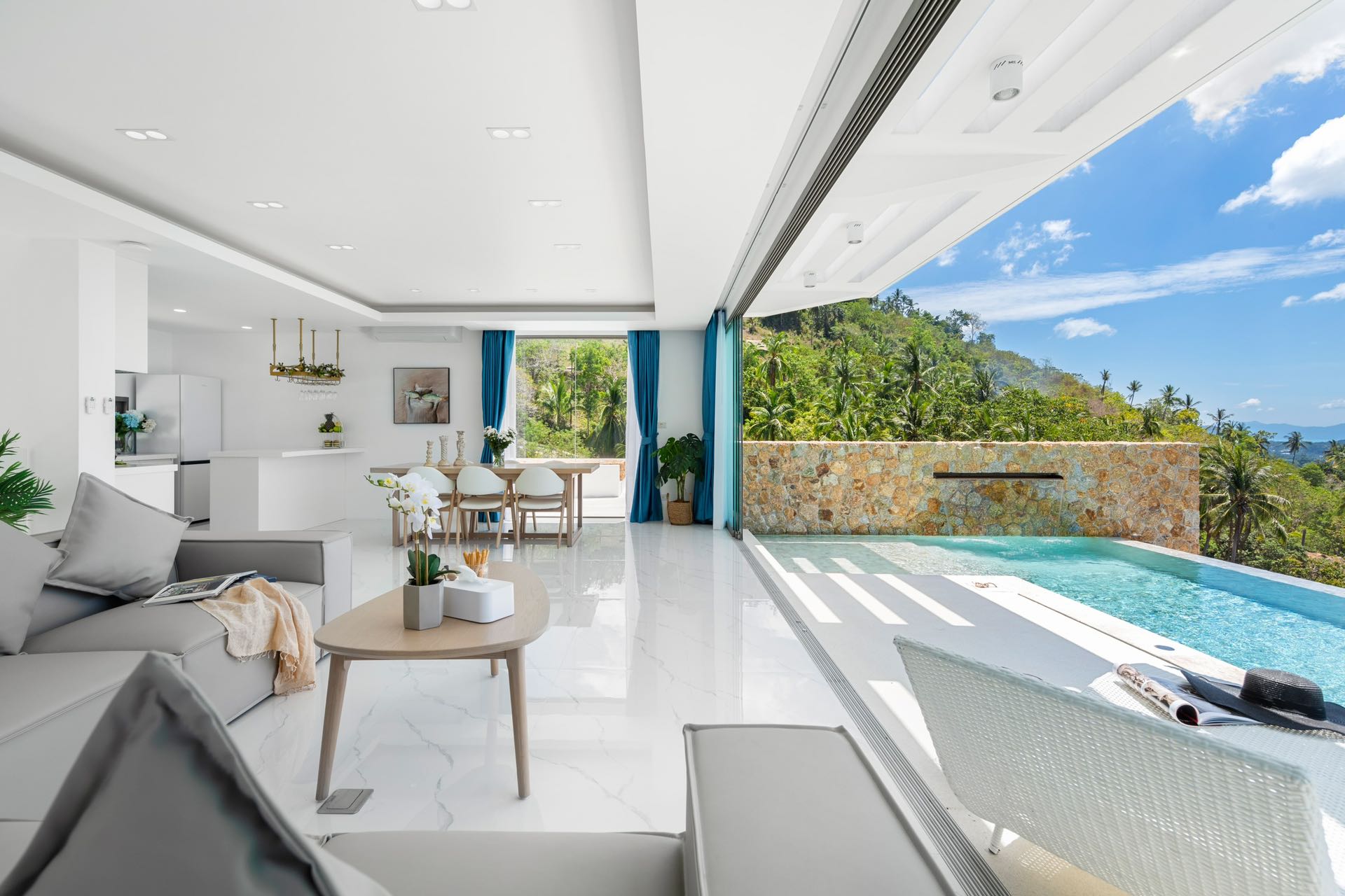 (SOLD) Urbane 3 Bedroom Semi-detached Seaview Pool Villa in Chaweng Noi for sale