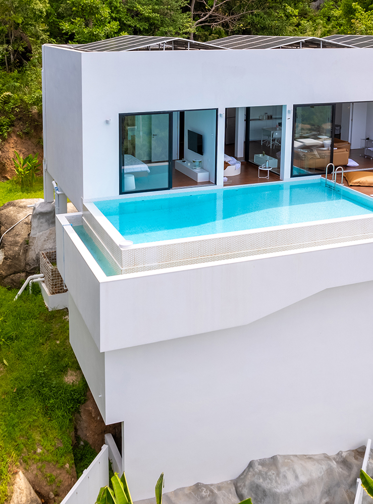 Minimalist 2 Bedroom Seaview Pool Villa with Expansion Potential in Chaweng Noi for sale