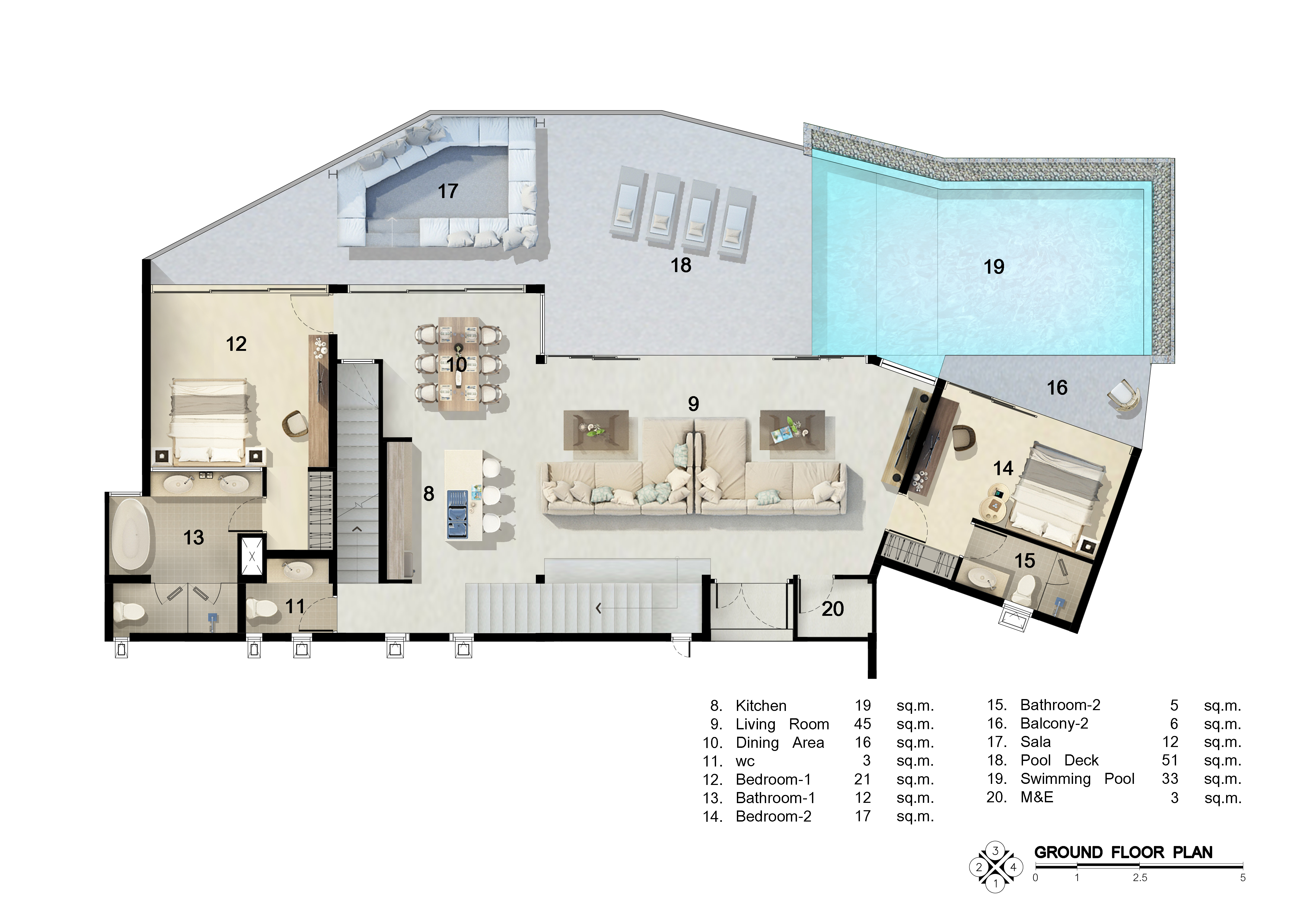 KW Villa – Luxurious 5 Bedroom Seaview Pool Villa in Bangpor for sale