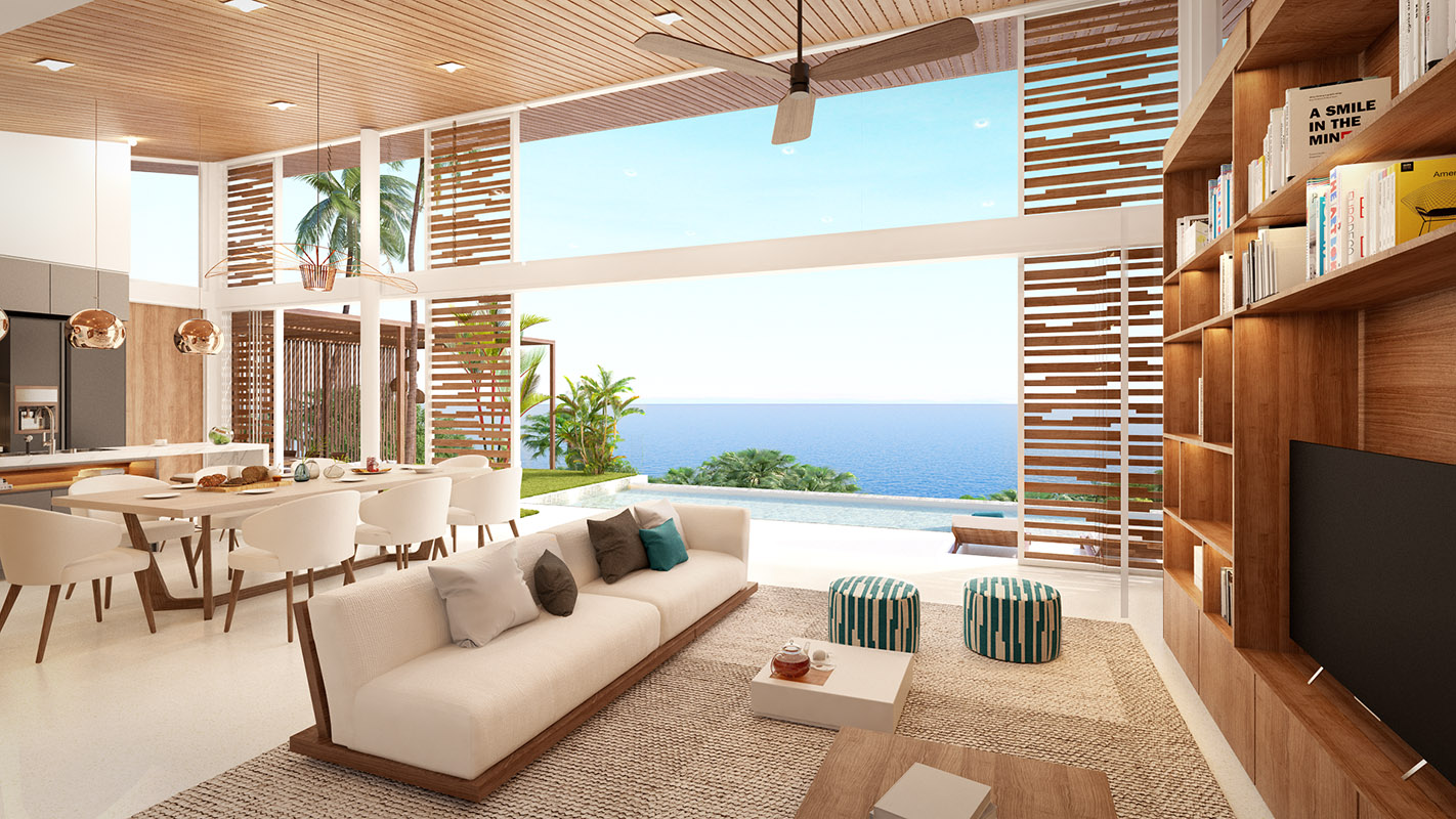Pacific Palisade – 4 Bedroom Villa Santa Monika: Pacific Palisade – Contemporary Tropical 4 Bedroom+ Seaview Pool Villas in Bang Por 