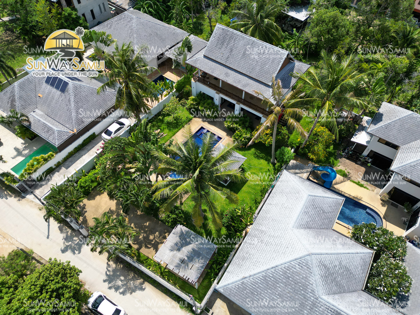 Comfortable 3 Bedroom Garden Pool Villa with 800 sqm land in Maenam for sale