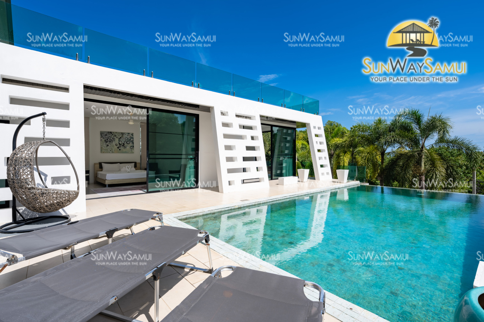 Vista Del Mare – 5 Bedroom Garden Pool Villa with Partial Seaview in Lamai for sale
