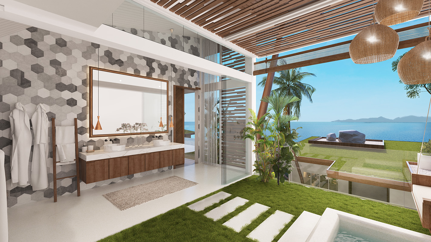 (SOLD) Pacific Palisade - Contemporary Tropical 6 to 7 Bedroom Seaview Pool Villas in Bang Por 