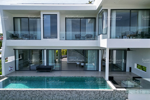 Villas "Villa AAA – Brand New 3+1 Bedroom Seaview Pool Villa in Bang Por for sale" 3 bedrooms, garden, gym, private pool, sea view, district Bang Por, sale for 35 000 000 baht