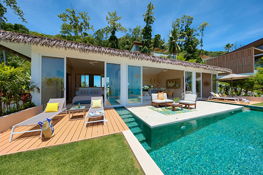 Villas "Villa Bohemian –  Tropical 2 Bedroom Seaview Pool Villa in Bang Por for sale" 2 bedrooms, garden, private pool, sea view, district Bang Por, sale for 15 000 000 baht