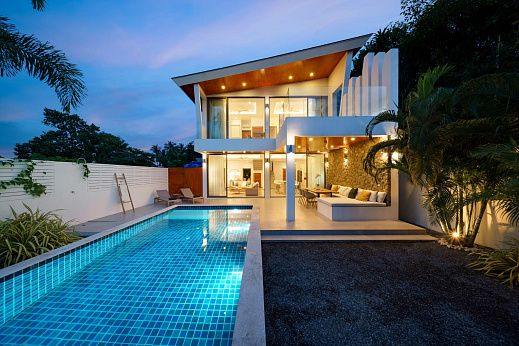 Villas "Baan Janatim – Convenient 3 Bedroom Garden Villa in Bophut for sale" 3 bedrooms, garden, private pool, district Bophut, sale for 11 500 000 baht
