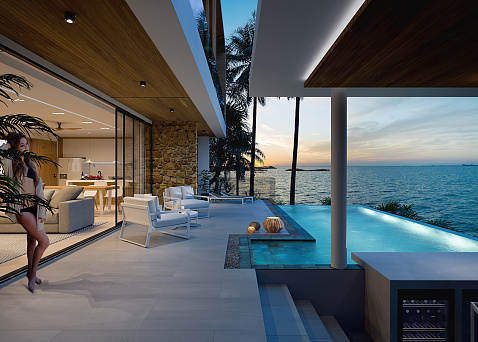 Bayview Estate - stunning infinity sea view villas in prime location Villa "Bayview Estate - stunning infinity sea view villas in prime location " 4 bedrooms, garden, private pool, sea view, district Chaweng Noi, sale for 19 900 000 baht